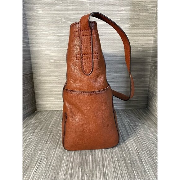 Frye Womens Db323 Shoulder Bag Brown Leather Snap Phone Pocket M New - Picture 7 of 12